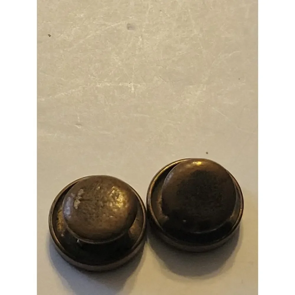 Vintage Cufflinks Sparkle‎ Shimmer Gold Tone Metal Victorian Antique Lot of 2